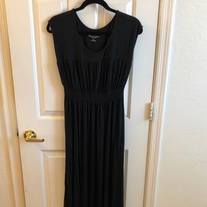 Black maternity maxi dress